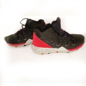 Nike Kyrie 5 red black and gray basketball sneakers